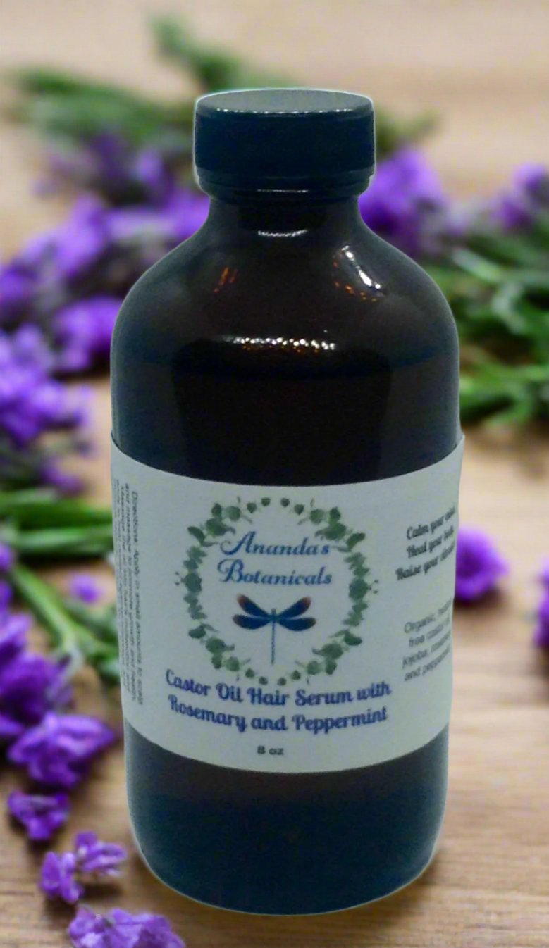 Castor Oil Hair Serum with Rosemary and Peppermint