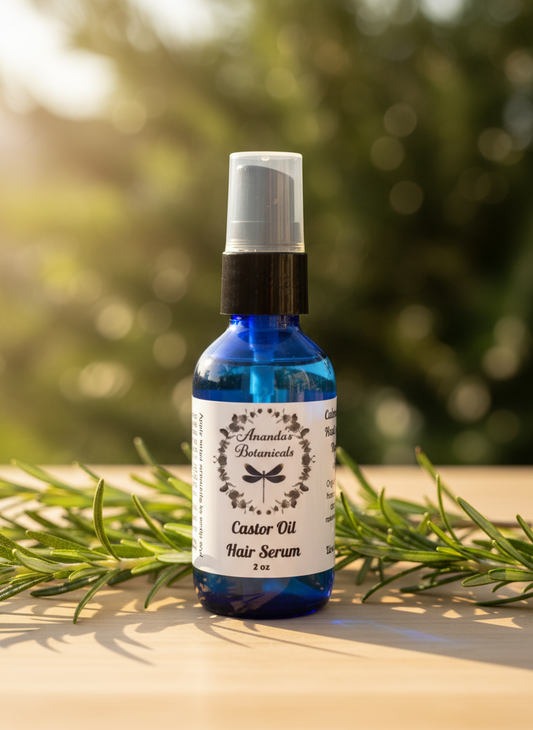 Castor Oil Hair Serum with Rosemary and Peppermint