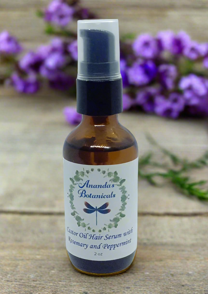 Castor Oil Hair Serum with Rosemary and Peppermint